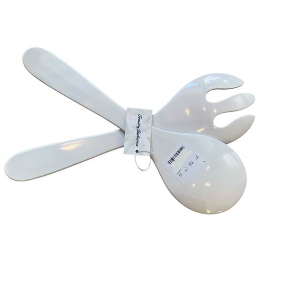 TOMMY BAHAMA Melamine Utensil Set Blue & White Salad Serving Spoon Fork NEW - Picture 6 of 8